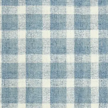 4' X 6' Blue And Ivory Wool Plaid Hand Tufted Area Rug