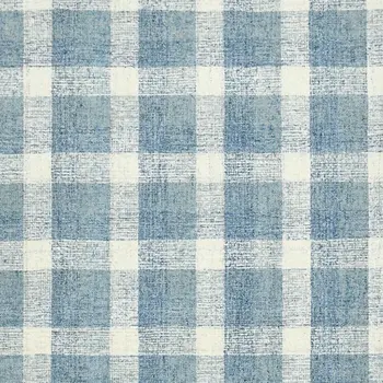 9' X 13' Blue And Ivory Wool Plaid Hand Tufted Area Rug
