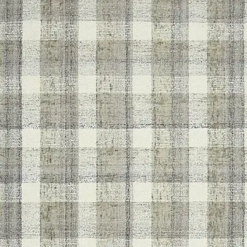 9' X 13' Gray And Ivory Wool Plaid Hand Tufted Area Rug