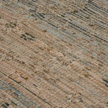 8' X 10' Brown Dark Gray And Dark Turquoise Oriental Hand Woven Area Rug With Fringe