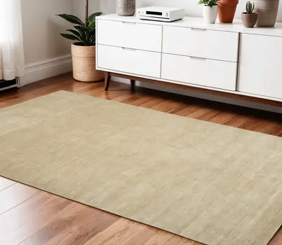 4' X 6' Ivory Wool Hand Woven Area Rug