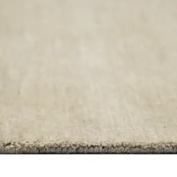 5' X 8' Ivory Wool Hand Woven Area Rug