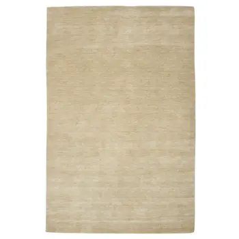 5' X 8' Ivory Wool Hand Woven Area Rug