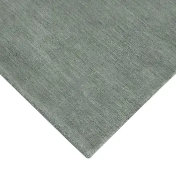 9' X 12' Gray Wool Hand Woven Area Rug