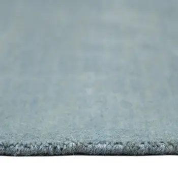 5' X 8' Light Blue Wool Hand Woven Area Rug