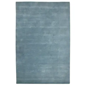 10' X 14' Light Blue Wool Hand Woven Area Rug