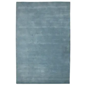 10' X 14' Light Blue Wool Hand Woven Area Rug