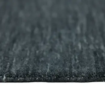 5' X 8' Dark Gray Wool Hand Woven Area Rug