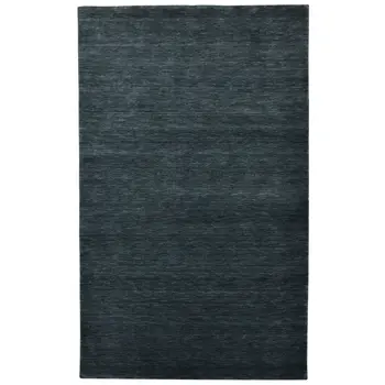 9' X 12' Dark Gray Wool Hand Woven Area Rug