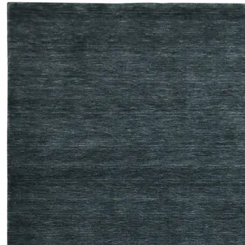 10' X 14' Dark Gray Wool Hand Woven Area Rug