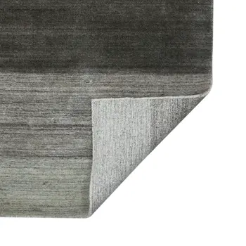 4' X 6' Gray And Light Green Wool Striped Hand Woven Area Rug