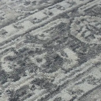 2' X 3' Gray And Dark Gray Wool Medallion Hand Woven Area Rug
