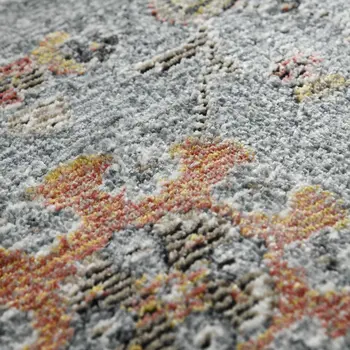2' X 3' Black Gray And Brown Floral Medallion Area Rug