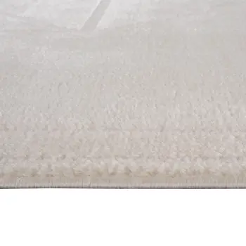 9' X 12' Ivory And Off White Geometric Area Rug