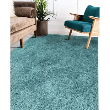 2' X 3' Blue Shag Area Rug