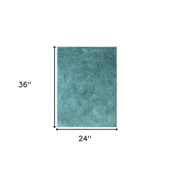2' X 3' Blue Shag Area Rug
