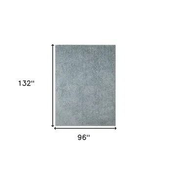 8' X 11' Sky Blue Shag Area Rug