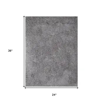 2' X 3' Gray Shag Area Rug