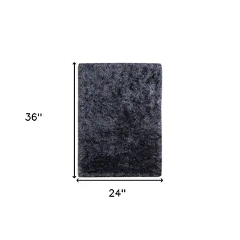 2' X 3' Black Area Rug