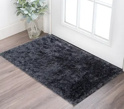 2' X 3' Black Area Rug