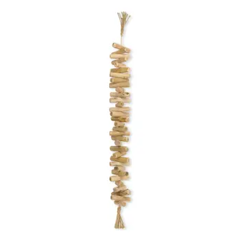 40" Brown Wood Rods And Rope Decorative Tassel