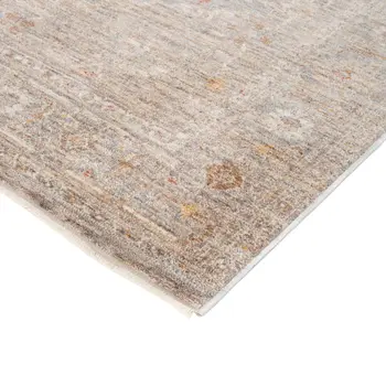 2' X 3' Blue And Sand Floral Medallion Area Rug With Fringe