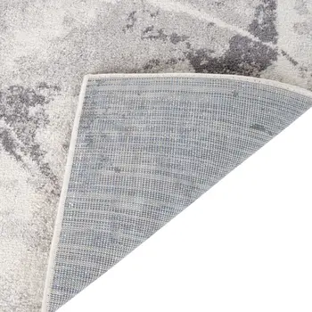 2' X 3' Ivory And Gray Abstract Area Rug