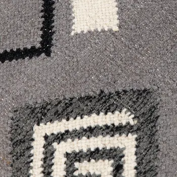2' X 3' Gray White And Black Wool Tribal Flatweave Handmade Area Rug With Fringe