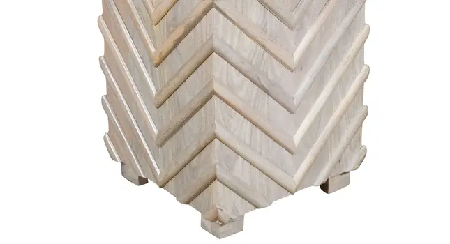 24" White Distressed Solid Wood Square End Table