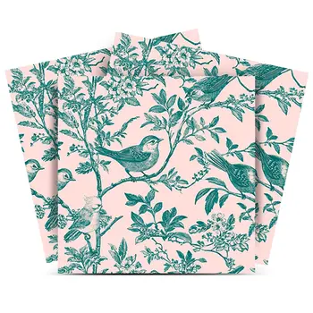 6" x 6" Green And Pink Vinyl Arabesque Peel And Stick Removable Tiles
