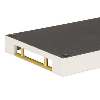 16" Wood Faux Shagreen Serving Tray With Handles