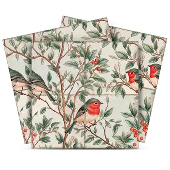 12" x 12" Green And Red Vinyl Arabesque Peel And Stick Removable Tiles