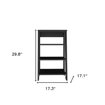 17" Black Wood Freestanding Bathroom Vanity
