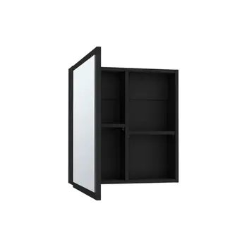 20" Black Wood Floating Bathroom Vanity