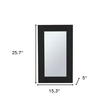 15" Black Wood Floating Bathroom Vanity