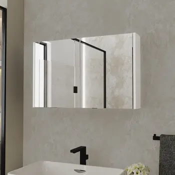 32" White Wood Floating Bathroom Vanity