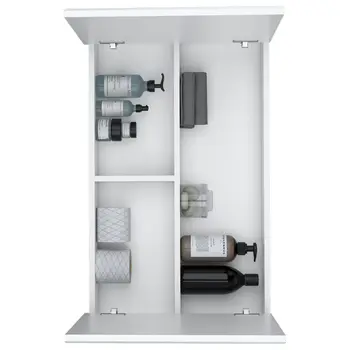 32" White Wood Floating Bathroom Vanity