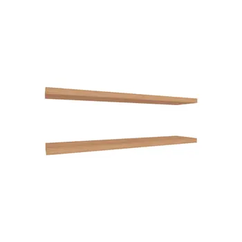 Set Of Two Wood Wall Mounted Floating Shelf