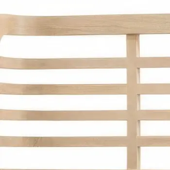 Brown Carved Geometric Solid Wood King Bed Frame