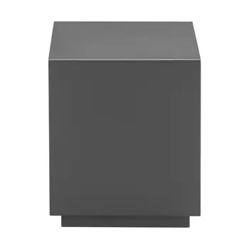 17" Charcoal Aluminum Square End Table With Shelf