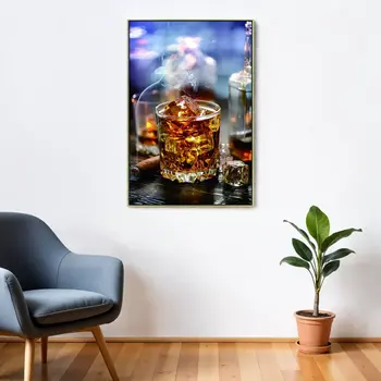 On the Rocks Gold Framed Wall Art