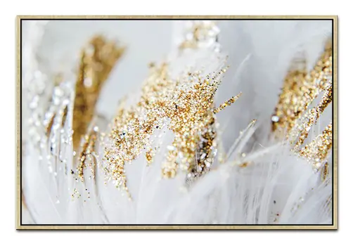 Golden Quills Gold Framed Wall Art