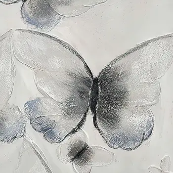 Ethereal Butterfly Cascades Black Framed Oil Painting Wall Art