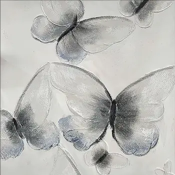 Ethereal Butterfly Cascades Black Framed Oil Painting Wall Art