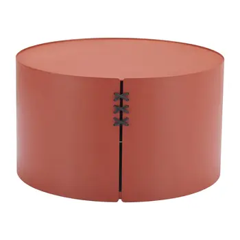 29" Terra Cotta Rounded Aluminum Outdoor Coffee Table