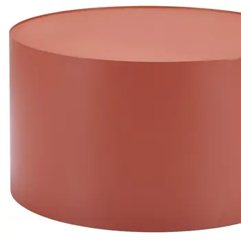 29" Terra Cotta Rounded Aluminum Outdoor Coffee Table