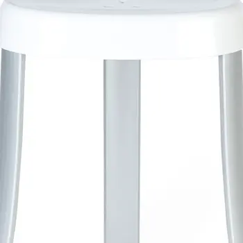 18"  White Aluminum And Heavy Duty Plastic Corner Shower Bench