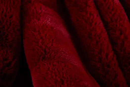 50" X 60" Red Faux Fur Plush Throw Blanket