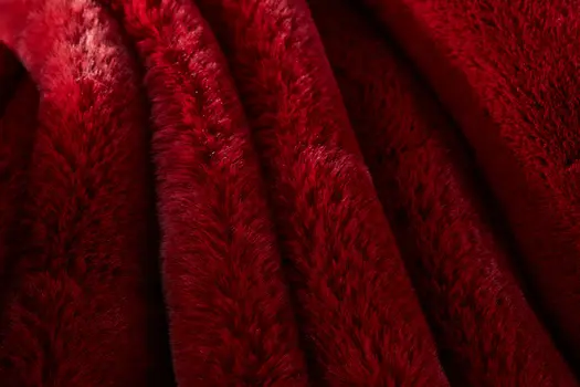 50" X 60" Red Faux Fur Plush Throw Blanket