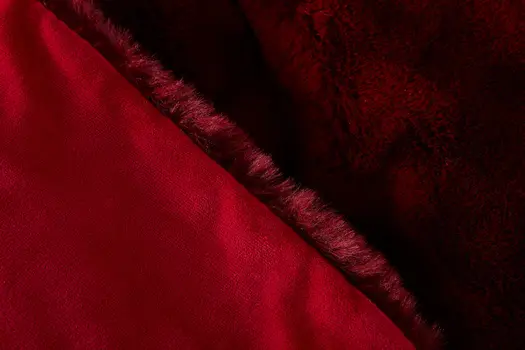 50" X 60" Red Faux Fur Plush Throw Blanket